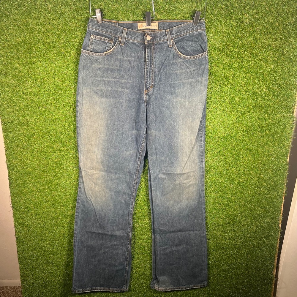Bullhead Loose Boot Jeans Mens 34x34 Blue Denim Medium Wash Y2K Relaxed Bootcut